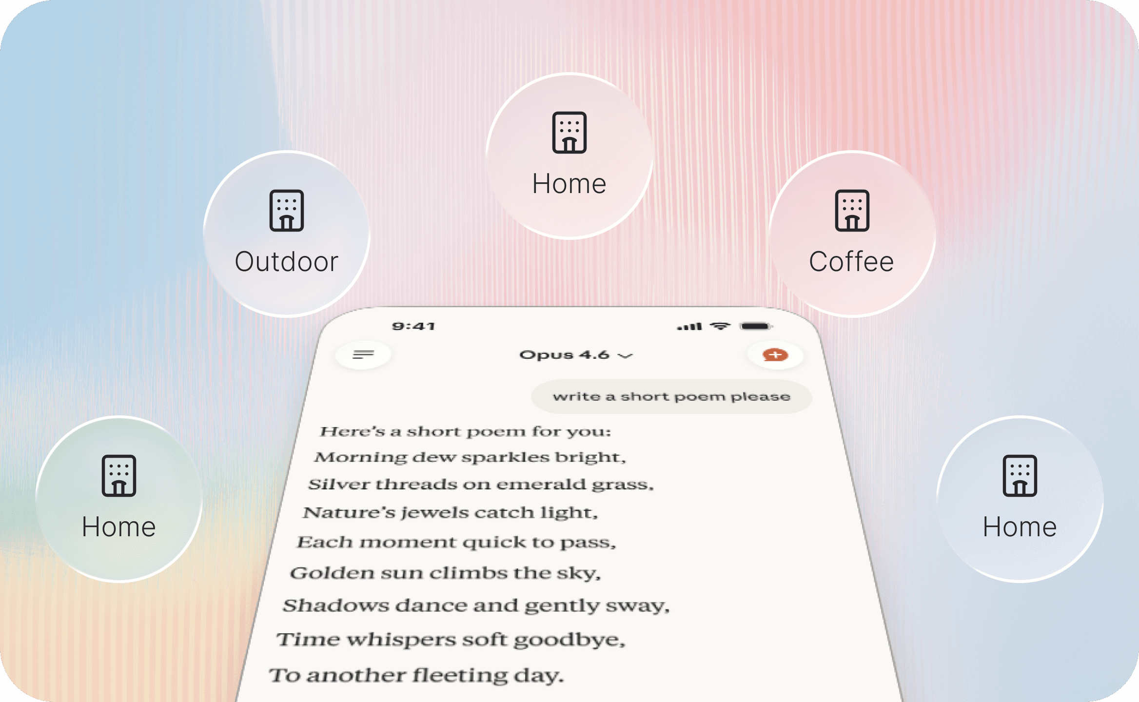 Phone-based Claude Code control surrounded by location labels
