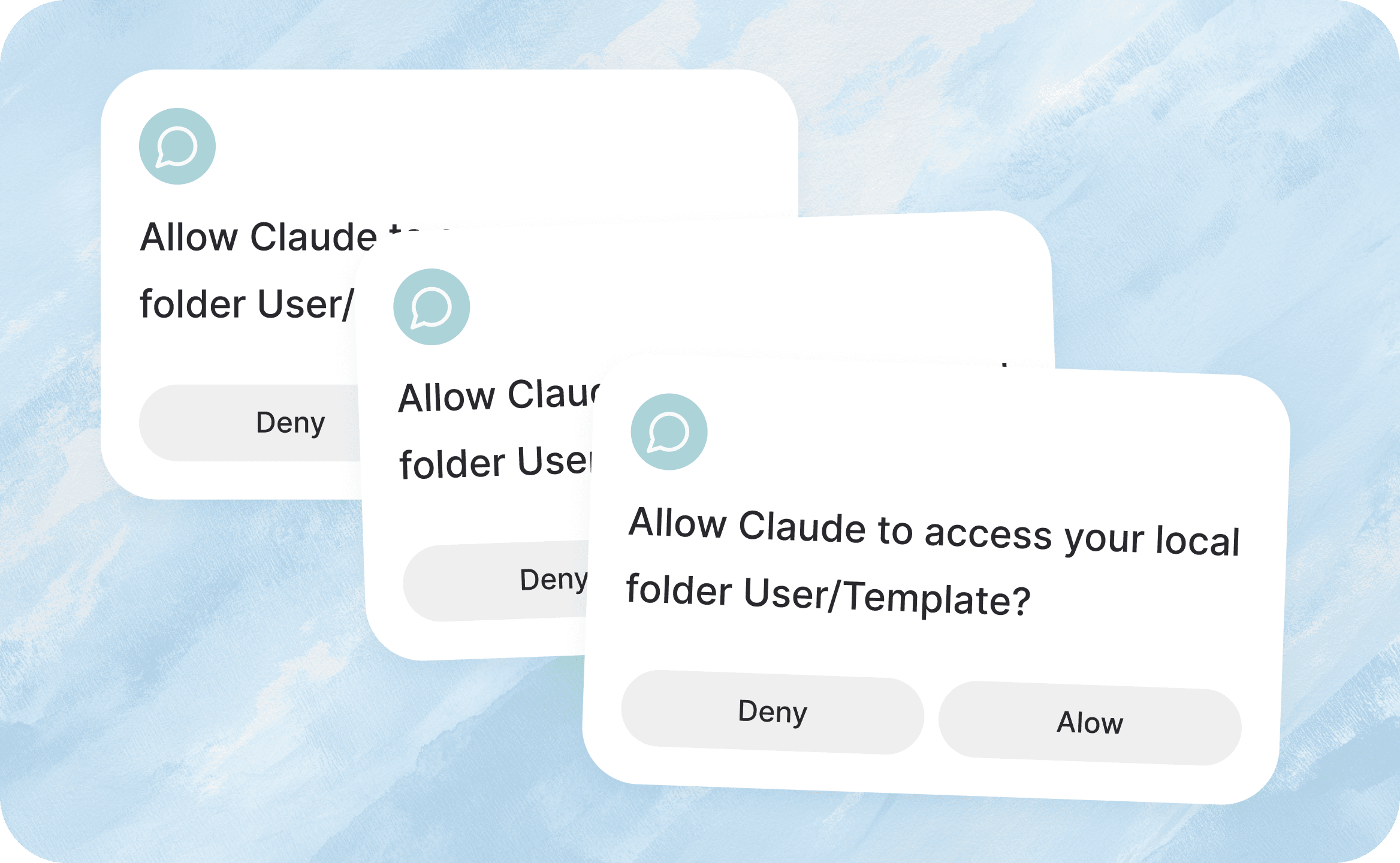 Stacked Voice Cursor notification cards