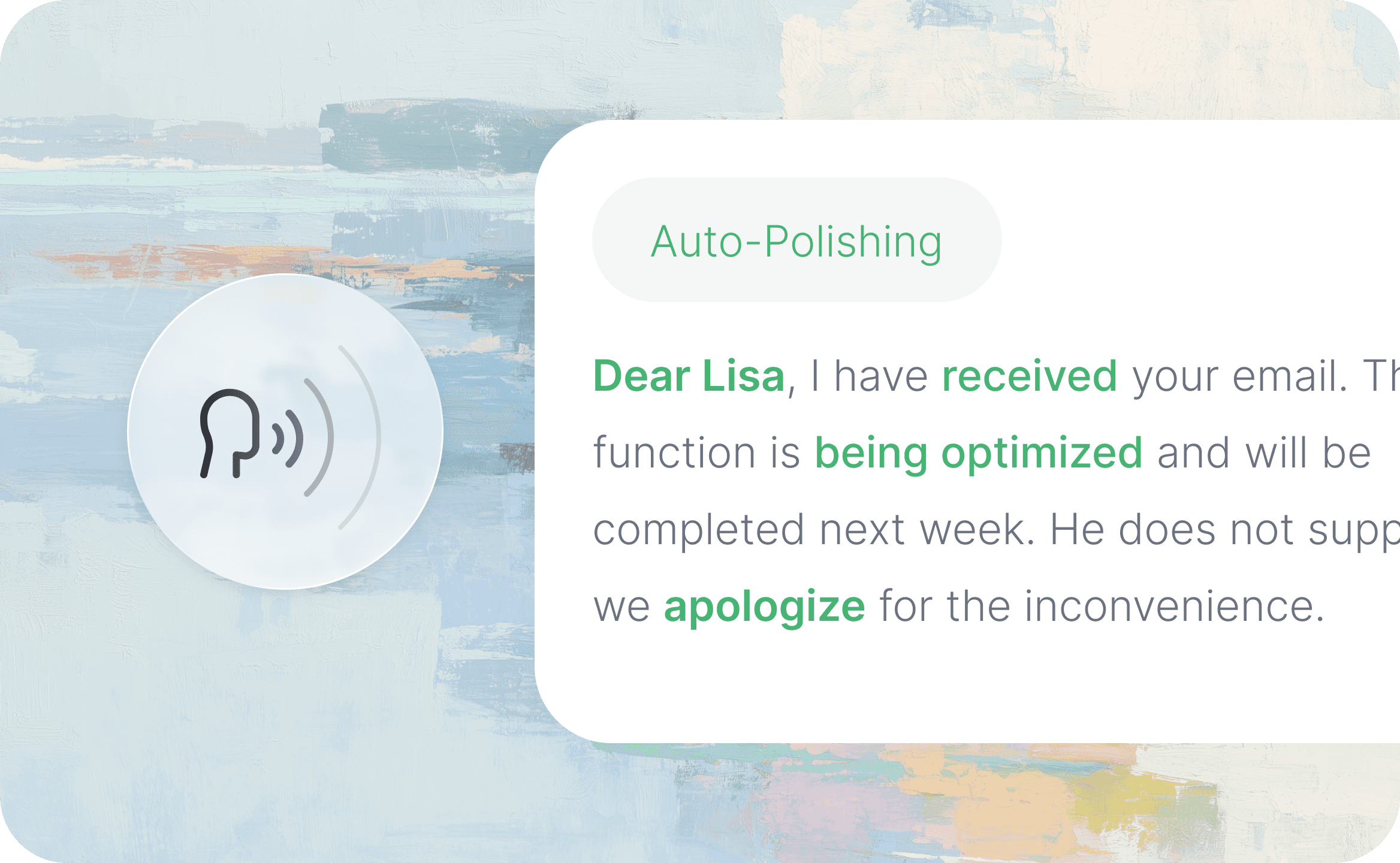 Voice command polished into a Claude Code action
